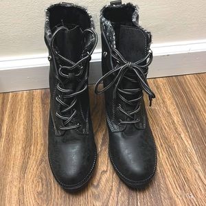 Heeled boots , good condition, only used once